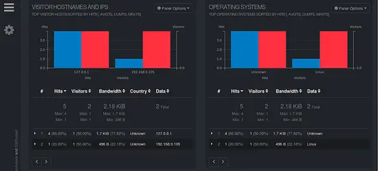 Visitor Hostname and IP report