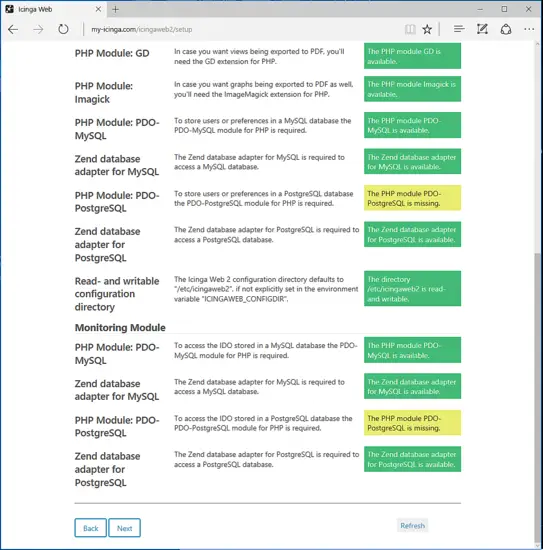 Icinga 2 prerequisite check part two