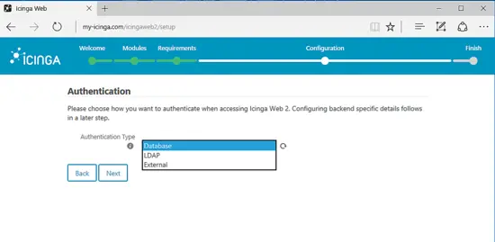 Use database authentication