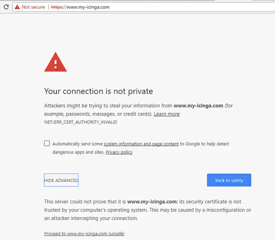 SSL Warning