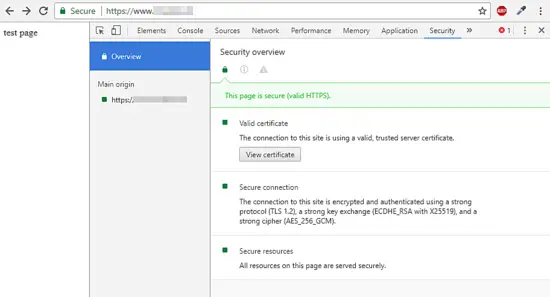 Verify SSL certificate