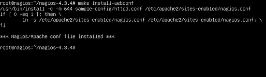 Install Nagios apache web config