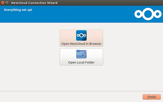 Open NextCloud in Browser