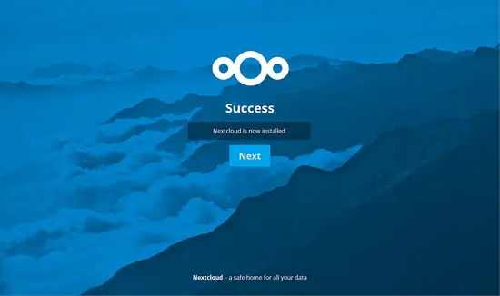 Nextcloud Download was successful.