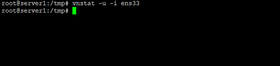 Activate vnstat on ens33 interface