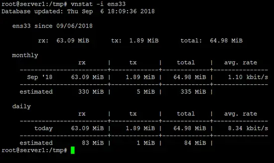 Monitoring of a single network interface