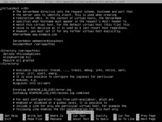 Apache options