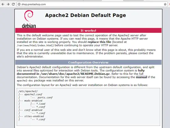 Apache Default page