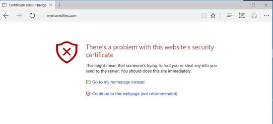 Certificate error