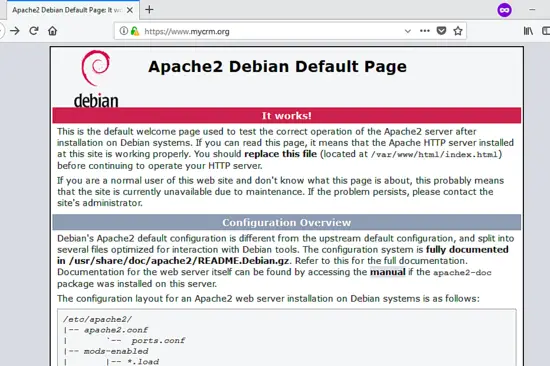 Apache web server on Debian