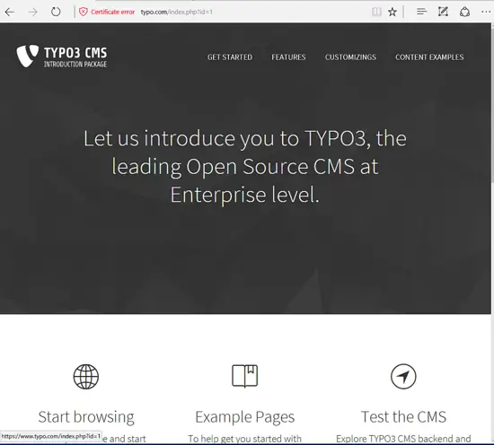 Typo3 Frontpage