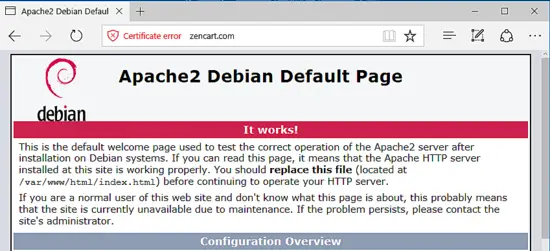 Apache Default page