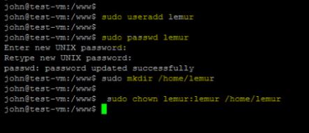 Add a user for lemur