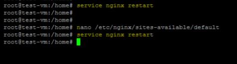 Restart nginx