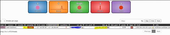 Ping to malicious domain detected