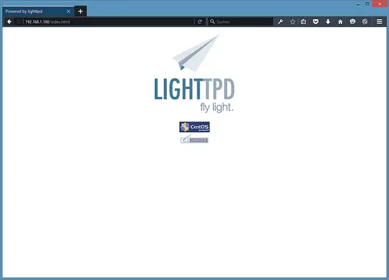 lighttpd start page