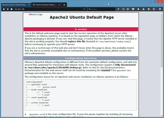 Ubuntu Nginx default page.