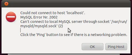 Screenshot-MySQL Administrator Error