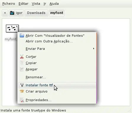 Context menu