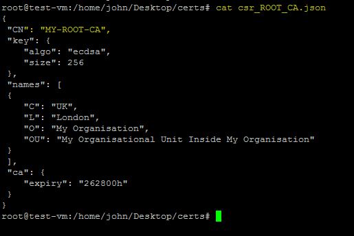 CFSSL's PKI Setup