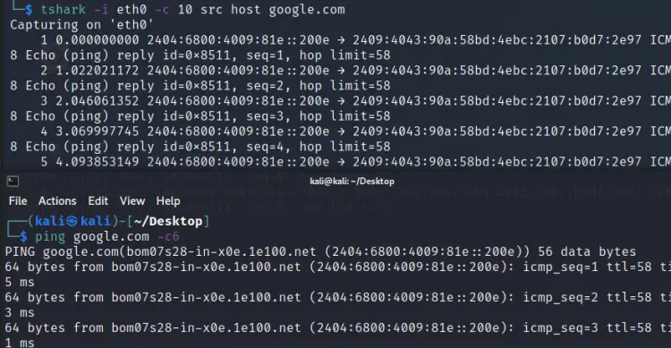 Applying a source filter on the host