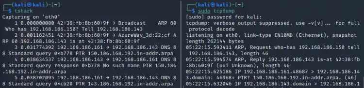 TShark vs Tcpdump