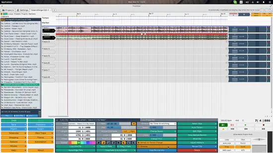 Tracktion 5 DAW - Channel colors