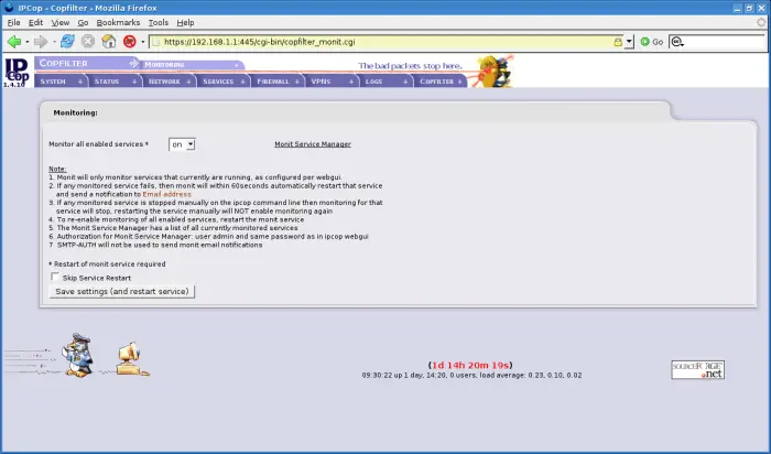 IPCop Monitoring Setup