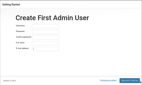 Create Admin user