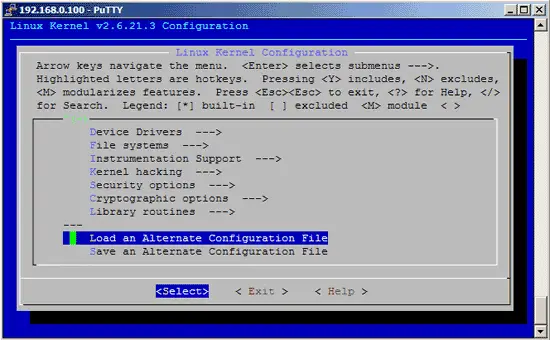 Configure the Kernel