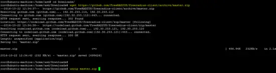 Download and unpack Freeradius