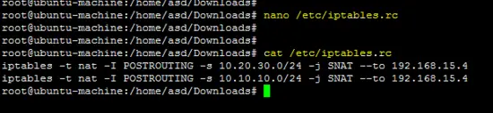 Save iptables rules