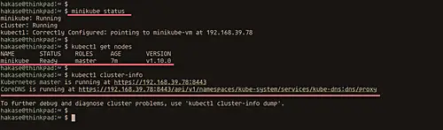 Minikube status