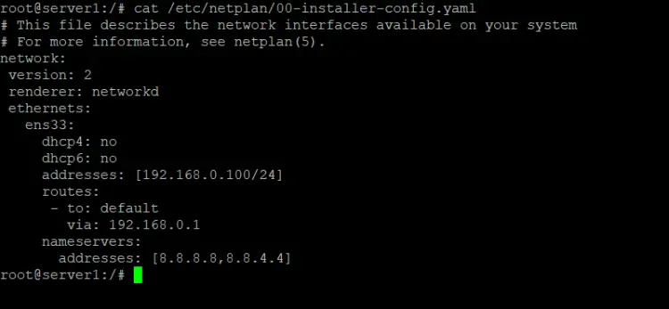 assign static ip ubuntu terminal Ubuntu 22.04 Network Configuration File