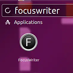 Start FocusWriter on the Dashboard