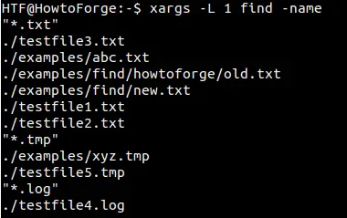 xargs input / output