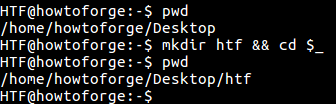 How to create directory and switch to it using single command