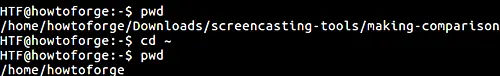 switch to home directory using cd command