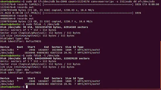 sfdisk output