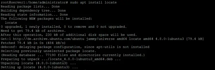 Install locate command