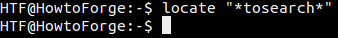 locate command output