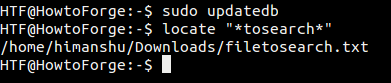 locate updatedb command