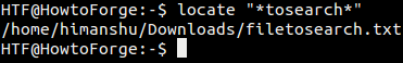 use locate command