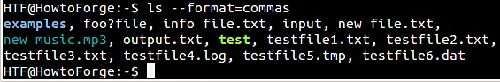 change ls command output format