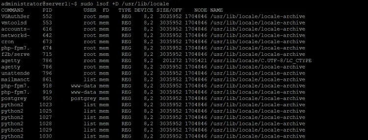 How to limit lsof to a particular directory