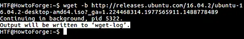 How to make wget download files in background