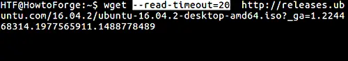 How to change wget read timeout