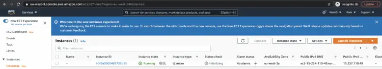 EC2 instance being created