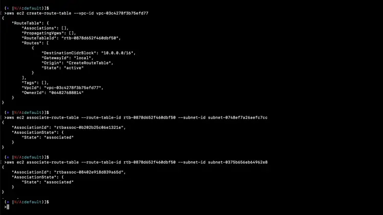 Create Route Table