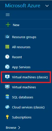 Add a classic virtual machine.